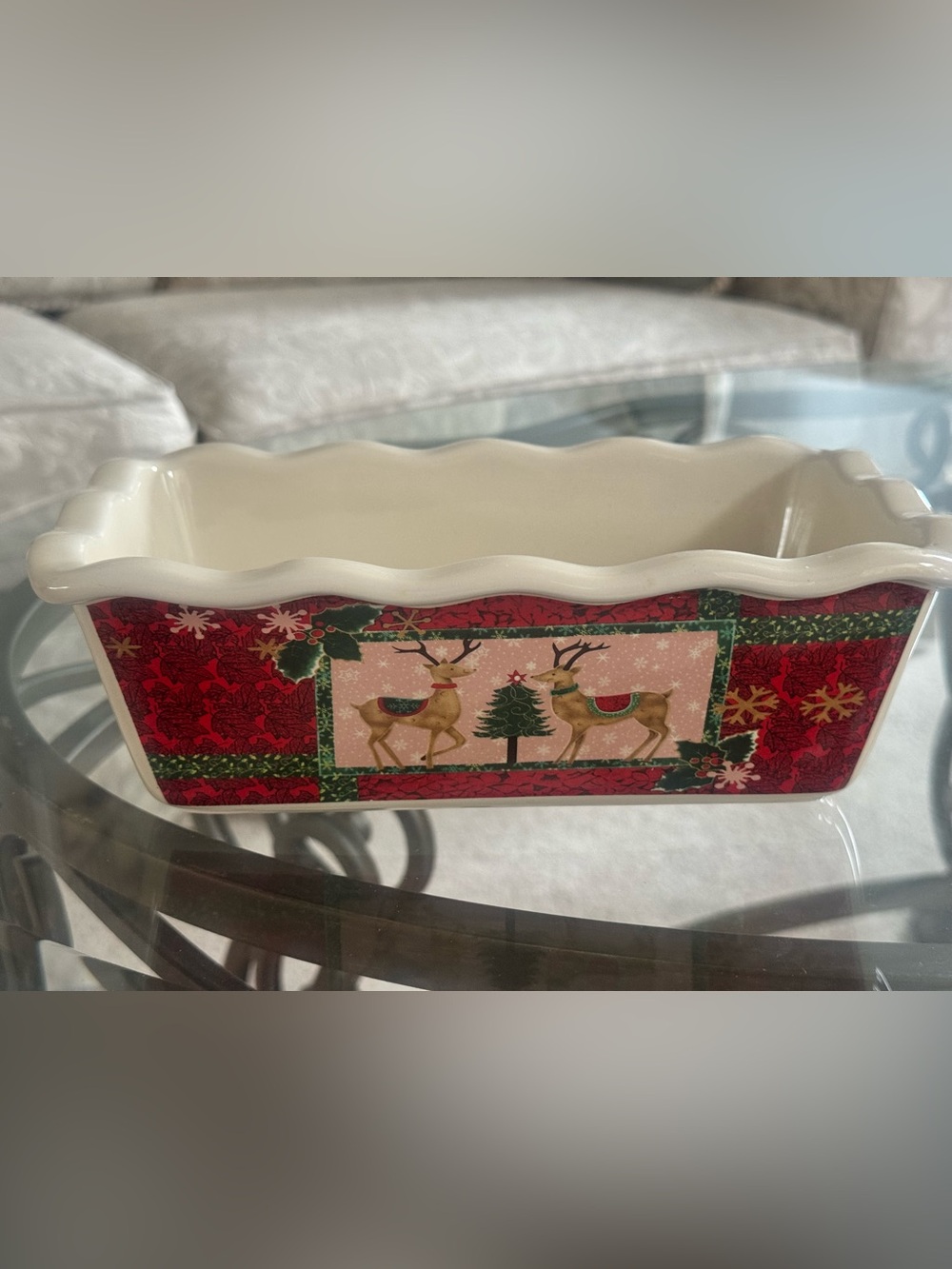 Holiday Reindeer Decorative Loaf Pan